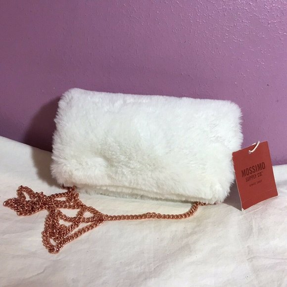 Mossimo Supply Co. Handbags - Mossimo Supply Co. * White & Rose Gold Chain Purse